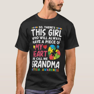 Hon kallar mig farmor Autism Awar T Shirt
