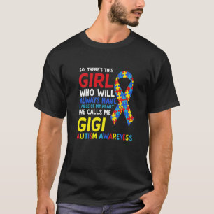 Hon kallar mig Gigi Gg Autism Awar T Shirt