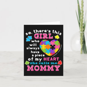 Hon kallar mig Mamma Autism Awareness Kort