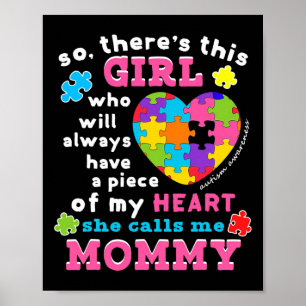 Hon kallar mig Mamma Autism Awareness Poster