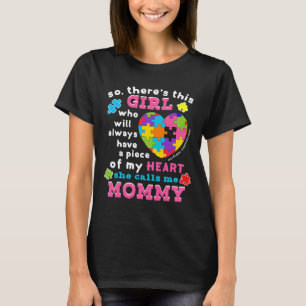 Hon kallar mig Mamma Autism Awareness T Shirt