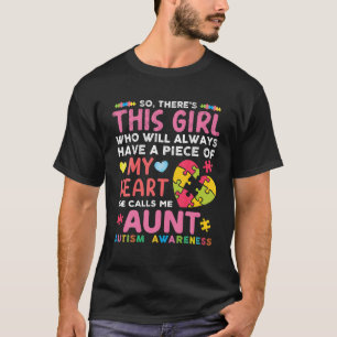 Hon kallar mig Moster Autism Awarene T Shirt