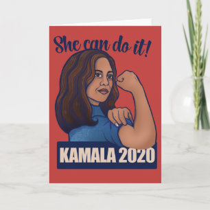Hon kan göra det KAMALA 2020 Vote Kamala Harris Kort