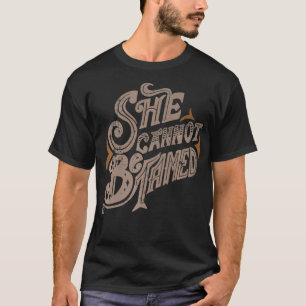 Hon kan inte manipuleras med vektorn Retro Stil i T Shirt