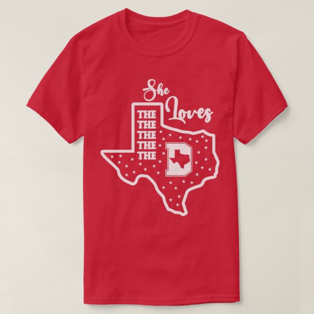 HON KÄRLEK DE DALLAS SHIRS FÖR MANAR WOMEN COWBOY T SHIRT (Design framsida)