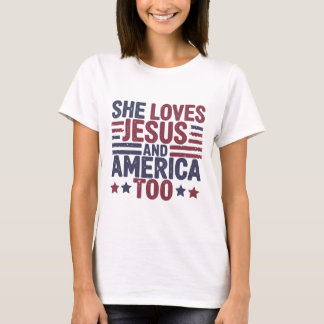 Hon Kärlek Jesus och Amerika. | Faith Tee