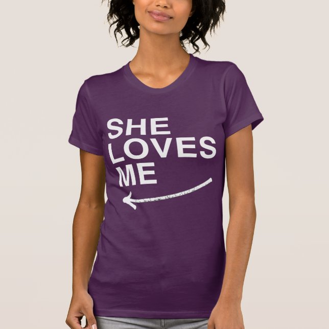 HON KÄRLEK (VÄNSTER) VIT -.png Tee Shirt (Framsida)