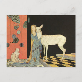 Hon kastade armen runt nacke i Bonnie-Biche Vykort