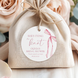 Hon Knutar Knuten Coquette Bow Bröllopsfest Gåvor Etiketter