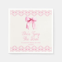 Hon Knutar Knuten Rosa Båge Bröllopsfest