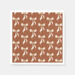 Hon knyter knuten Bågmönster Bröllopsdusch Pappersservett