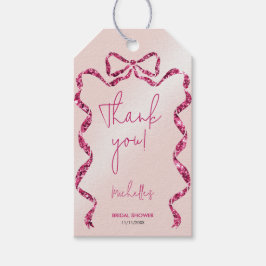 Hon knyter knuten chic rosa slinga tack presentetikett