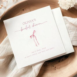 Hon knyter knuten Coquette-smycke Bröllopsfest Pappersservett