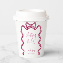 Hon knyter knuten glitter rosa båge bröllopsfest