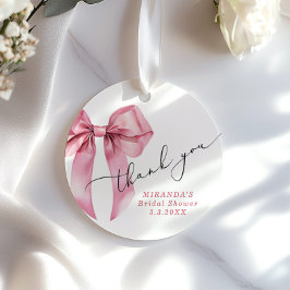 Hon knyter knuten Rosa Bow Bridal Tack Gåvor Etiketter