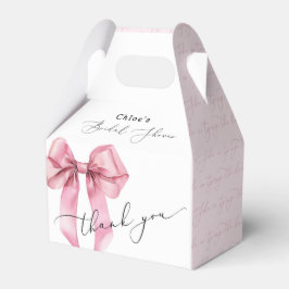 Hon knyter knuten Rosa Bow Bröllopsdusch Presentaskar