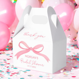Hon knyter knuten Rosa bröllopsdusch Presentaskar