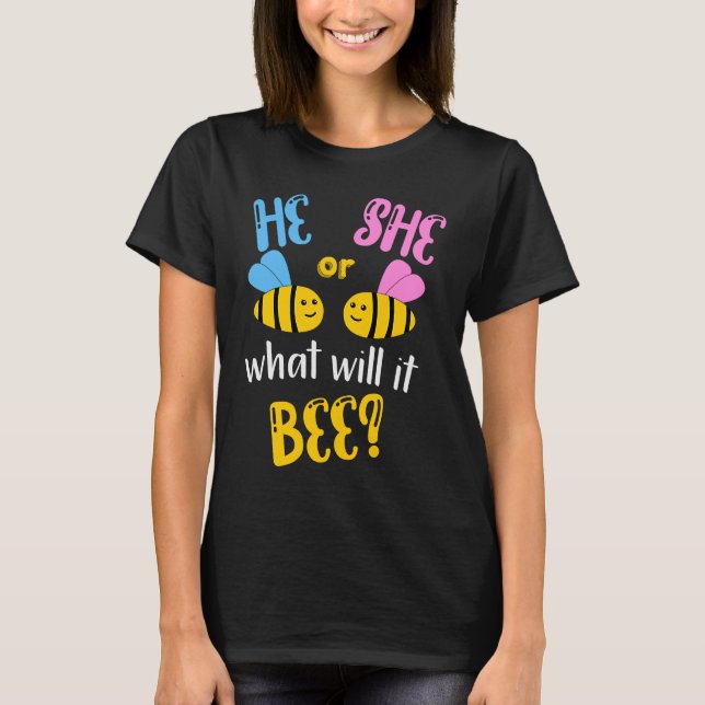 Hon kommer att bli Gender Reveal Girl Bab T Shirt (Framsida)