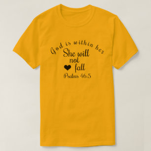 Hon kommer inte att falla i bibeln Unisex T Shirt