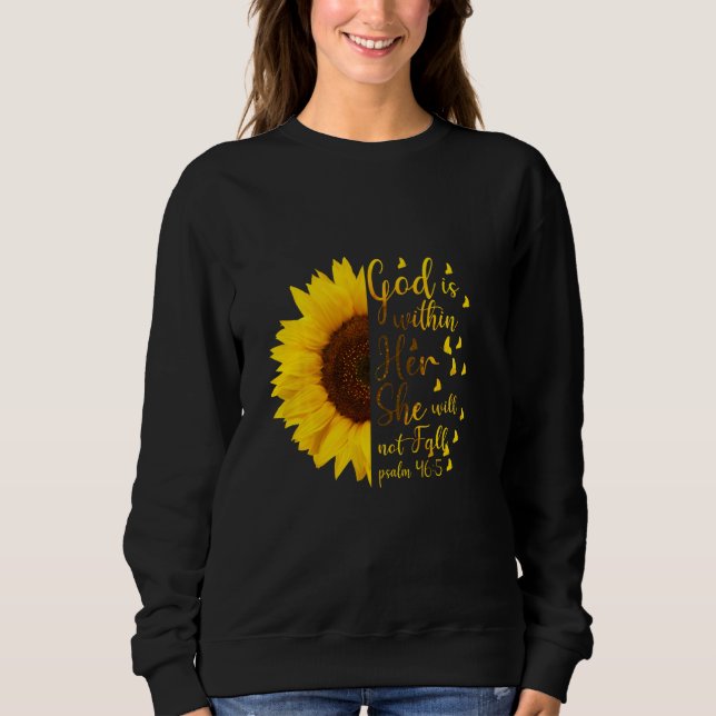 Hon kommer inte att falla i Psalm 465 Chri T Shirt (Framsida)