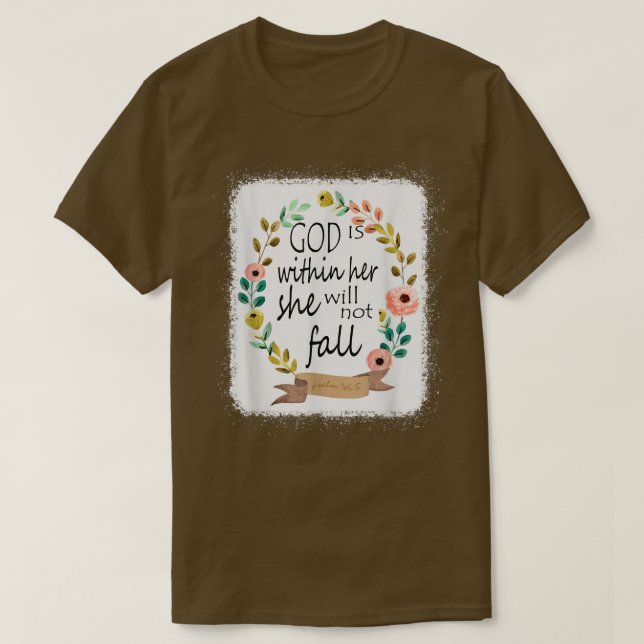 Hon kommer inte att falla i Psalm 465. T Shirt (Design framsida)
