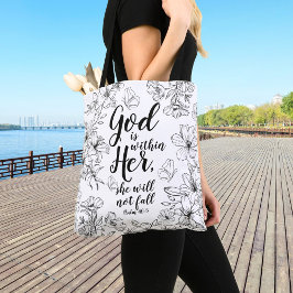 Hon kommer inte att falla i tote-bag. tygkasse