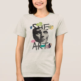 Hon Konst Målar T-shirt – Vintage Feminina Finkons