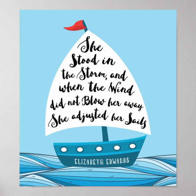 Hon lagrade i stormen poster (Framsidan)