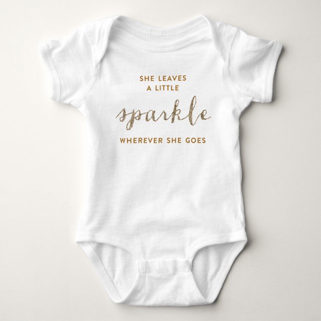 Hon Lämnar lite Gnistra™ Infant Shirt Tee Shirt (Framsida)