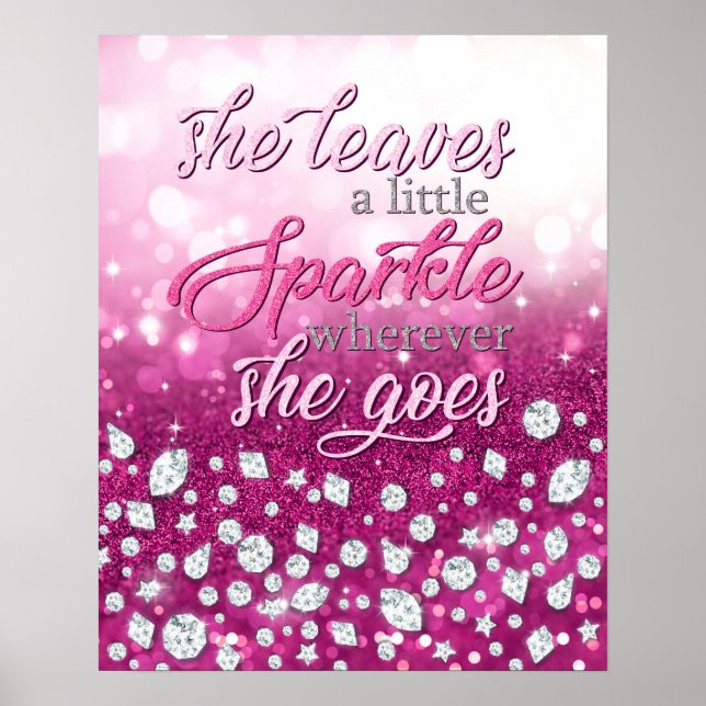 Hon Lämnar lite Gnistra Poster (Framsidan)