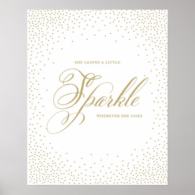 Hon Lämnar lite Gnistra - Premiumd Canvas Poster (Framsidan)