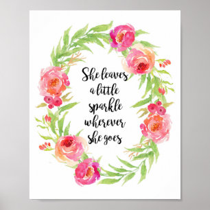 Hon Lämnar lite Gnistra vart hon än går Poster