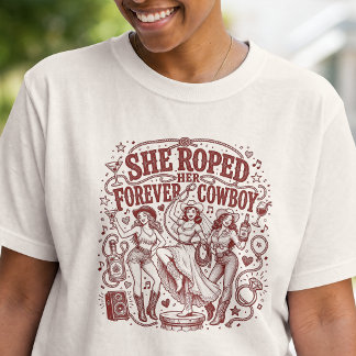 Hon Lassade Sin Evige Cowboy Sällskapskväll T Shirt