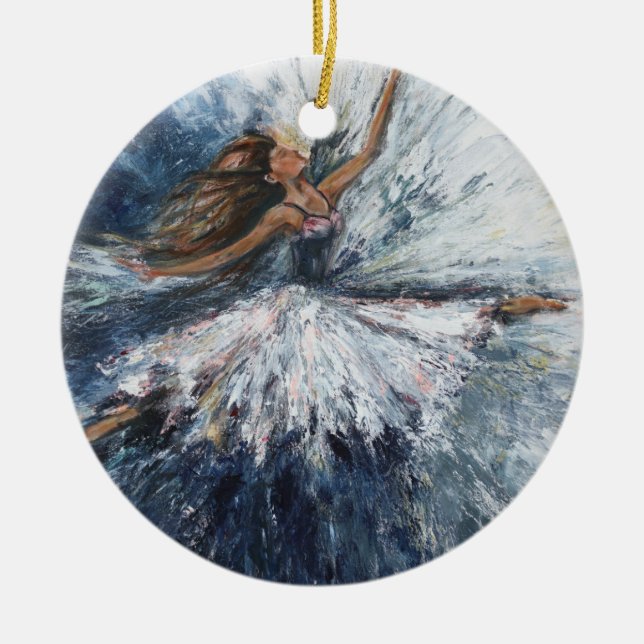 "Hon leaps" Art Ornament (Framsidan)