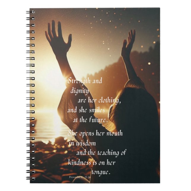 Hon ler på framtidens bärbara dator anteckningsbok (Framsidan)