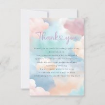 Hon ligger på moln 9 Pastellfärger Bröllopsfest