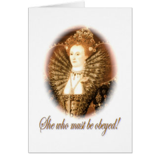 Hon måste lydas hälsningskort