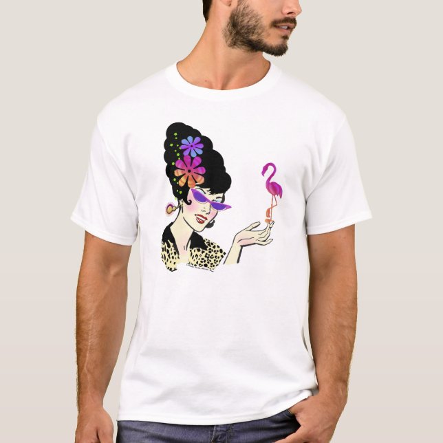 Hon med flamingoen tee (Framsida)