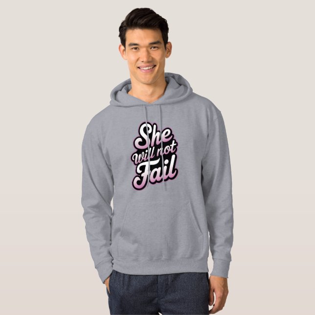 Hon misslyckas inte hoodie (Hel framsida)