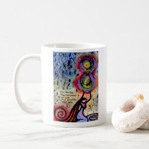 Hon önskade den inspirera muggen för regnbågen kaffemugg