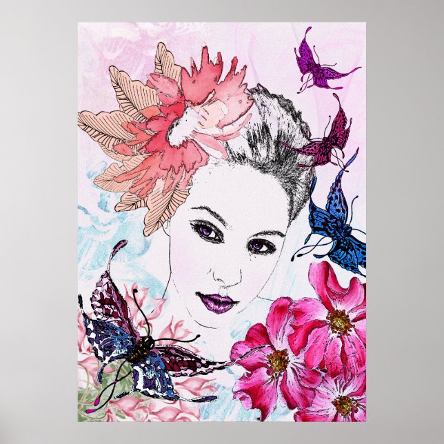 Hon reser sig med sol poster (Framsidan)