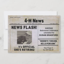 HON RETIRING INBJUDAN (NEWSPAPER) 4 TIMMAR NYHETER