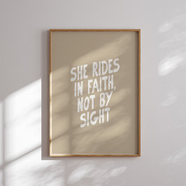 Hon rides i Faith Inte vid Sight Western Poster