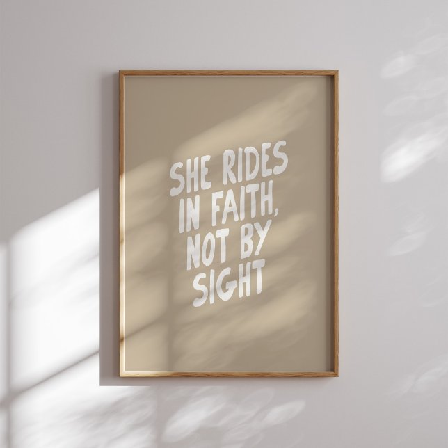 Hon rides i Faith Inte vid Sight Western Poster (Skapare uppladdad)