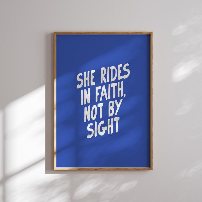 Hon rides in Faith Inte av Sight Christian Western Poster (Skapare uppladdad)