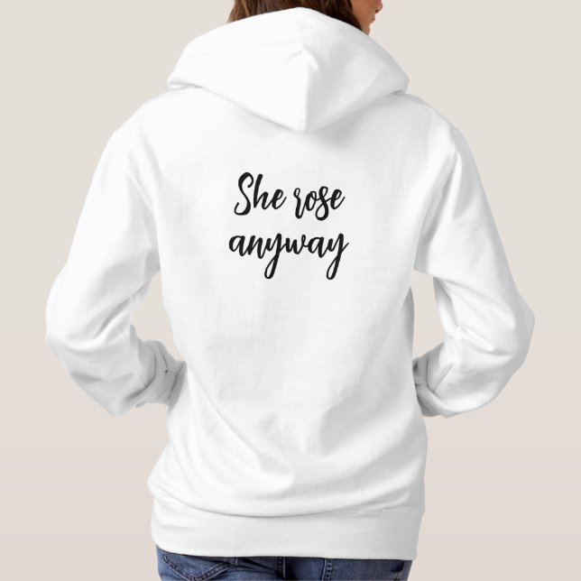 Hon ro ändå, inspirationcitat Trauma T Shirt (Baksida)