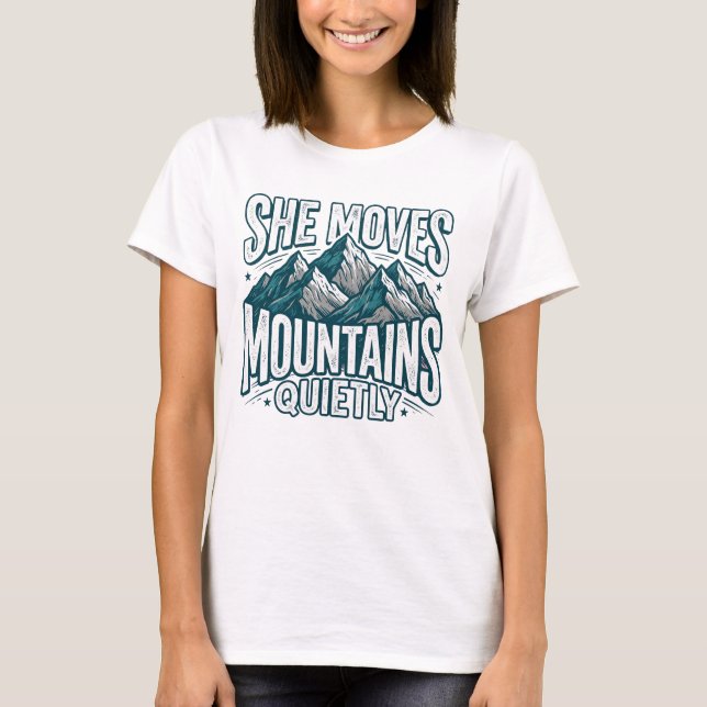 Hon Rör Berg Tyst T-Shirt | Kvinnors Berg (Framsida)