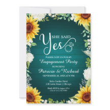 Hon Rustik Bröllopsförlovningsfest Inbjudan