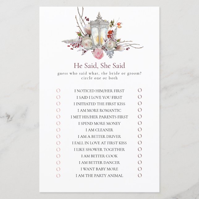 Hon sa att Blommigt Ro Shower Game (Framsida)