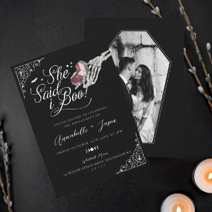 Hon sa att jag Boo Skeleton Hand Ring Box Förlovni Meddelande